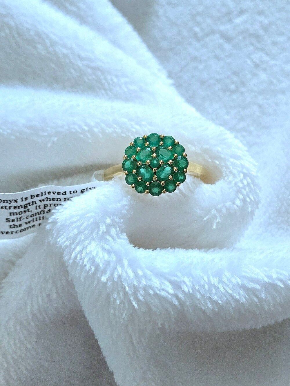 Shivam Green💚 Onyx Floral🌸 Cluster Ring💍 - NWT - Picture 5 of 16